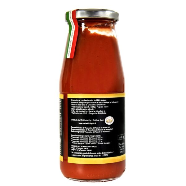 Passata Rossa  di Pomodorino del Piennolo del Vesuvio D.O.P. e Bio - Senza Acido Citrico - immagine 3