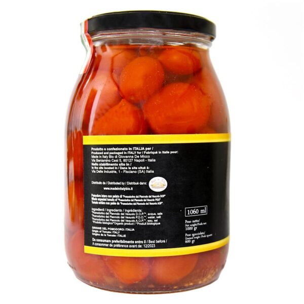 Pomodorino del Piennolo del Vesuvio D.O.P. e Bio  - Al Naturale Rosso -  Senza Acido Citrico - immagine 2