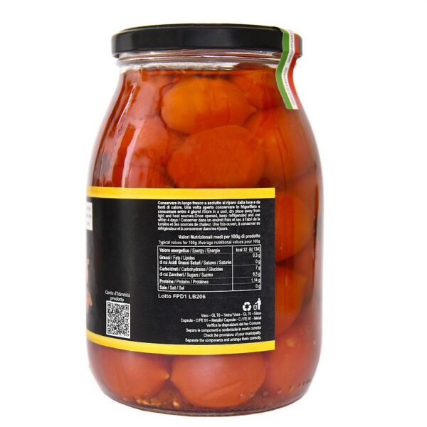 Pomodorino del Piennolo del Vesuvio D.O.P. e Bio  - Al Naturale Rosso -  Senza Acido Citrico - immagine 3