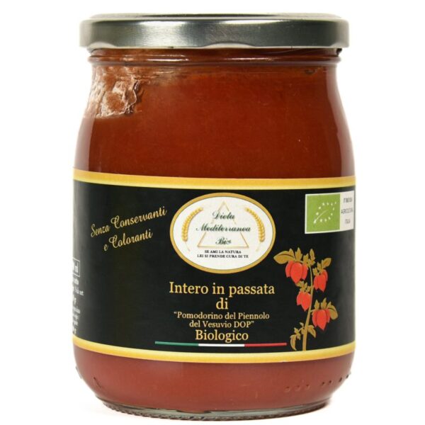Intero in Passata di "Pomodorino del Piennolo del Vesuvio D.O.P." Bio