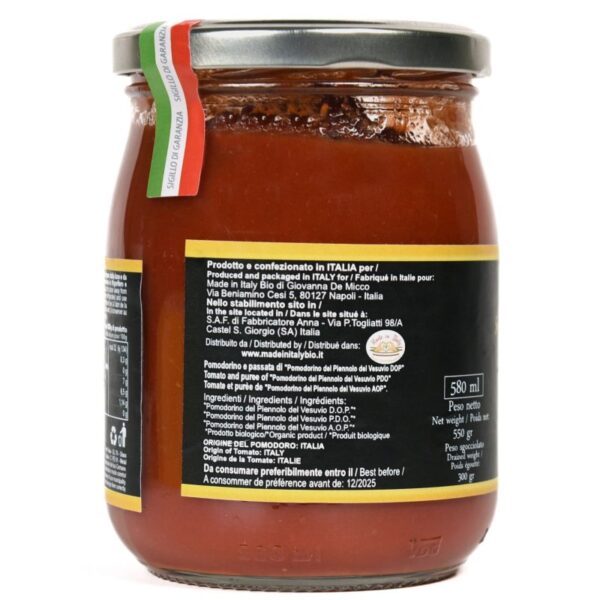 Intero in Passata di "Pomodorino del Piennolo del Vesuvio D.O.P." Bio - immagine 2